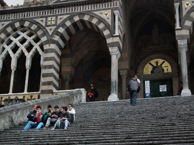 St Andrews Cathedral steps near top Amalfi