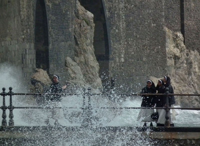  Nuns in the waves Amalfi... it was very rough!