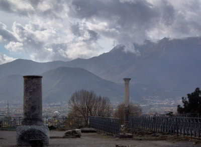 Two columns and clouds Temple of Venus 