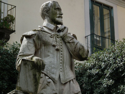 Turquato Tasso poet in the main Tasso Square