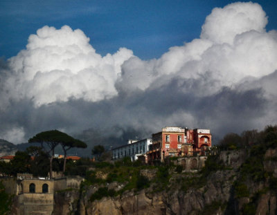 Sorrento hotels tree and clouds