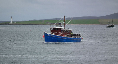 Stromness fishing boats returning to harbour