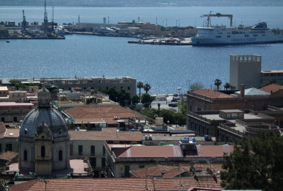 Messina harbour from church