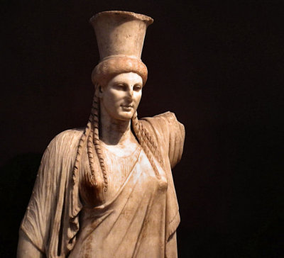Caryatide used in lieu of column, Istanbul archaeological museum