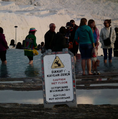 Pamukkale_Caution Wet Floor (!)