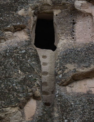Goreme open air museum_steps  cut in volcanic ash up to room