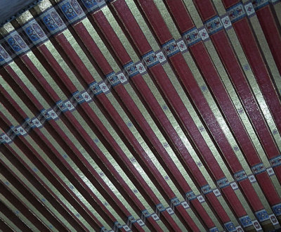 Carpet patterned ceiling inside Ataturk mausoleum