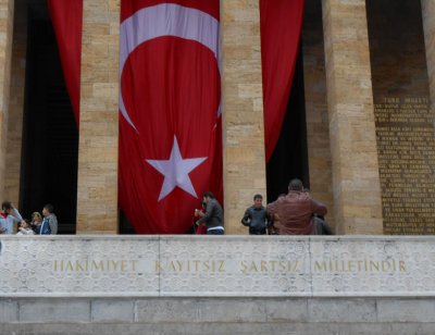 Ataturk Mausoleum flag and steps