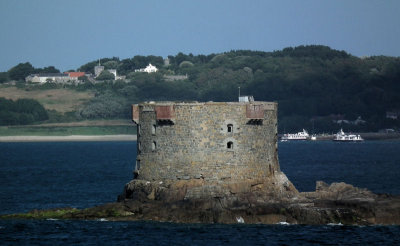 offshore fort and Herm in background