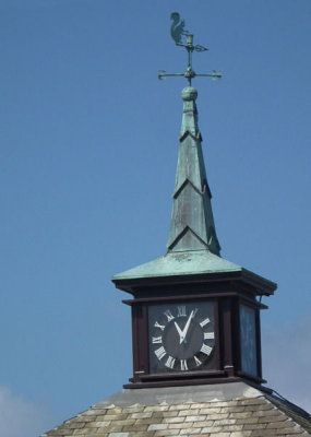 The Avenue clocktower with squirrel weather vein