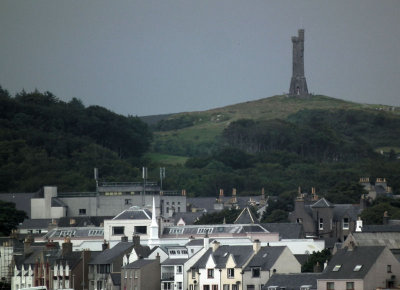 Lewis_Stornoway from Ullapoolferry with WW1 and 2 watchtower