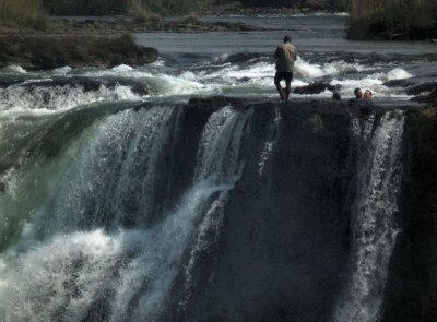 Zimbabwe_Victoria Falls looking towards safe pool in Zambia