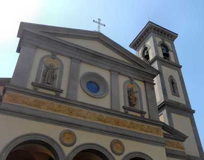 church and belltower off main square