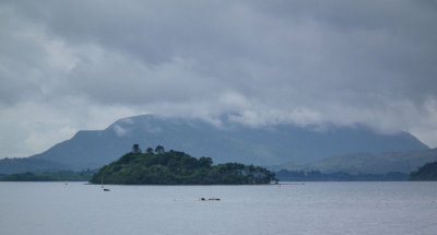 Lough Corrib island_Connemara Mountains