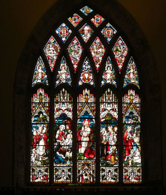 Galway City_St Nicholas's church interior stained glass window