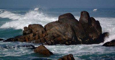 waves and rocks