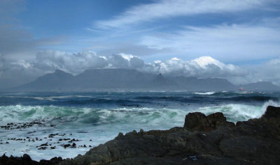 Table Mountain from Robben Island