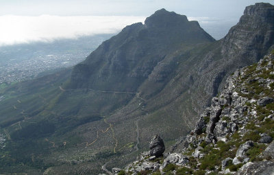 Cape Town and Table Mountain from the top