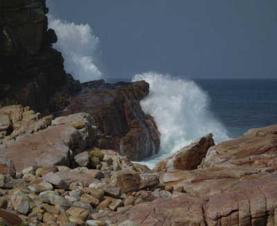 Cape of Good Hope cliffs and waves