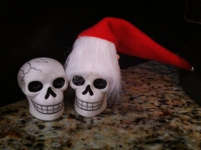 lingering skulls celebrate christmas