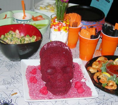 bloody skull cake