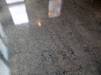 Stained, finished floor detail