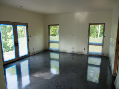 Finished floor in Carolyn's exercise studio
