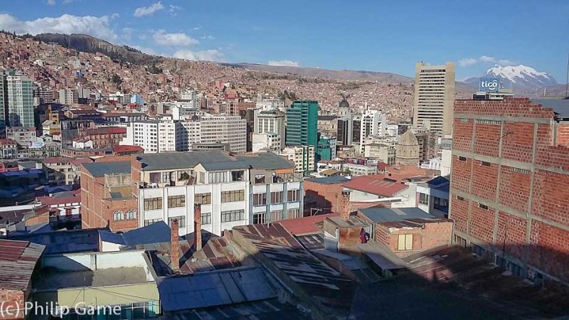 La Paz panorama from my hotel rooftop
