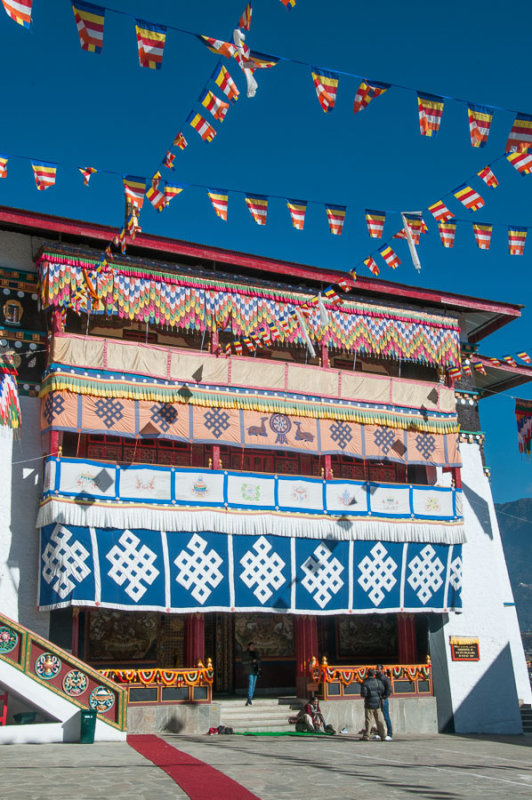 Entrance to the Dukhang or prayer hall of Tawang Gompa 