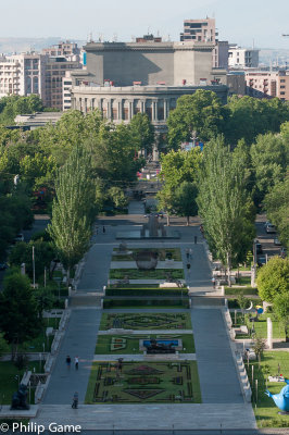 Looking down the Cascade, Yerevan