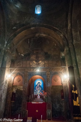 Inside the Sevanavank Monastery chapel