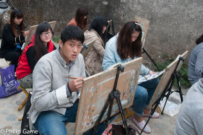 Some of the ubiquitous art students