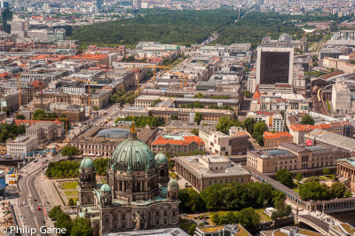 Looking out over Tiergarten from the Television Tower