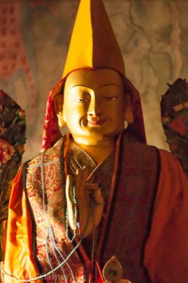 Effigy of a Rimpoche or saintly one, Thikse