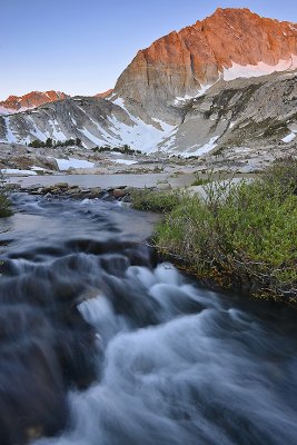 CA - 20 Lakes Basin - Towser Lake & Stream Sunrise 1