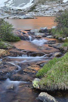 CA - 20 Lakes Basin - Towser Lake & Stream Sunrise 2