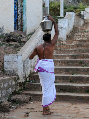 Priest on his way to the Biligirirangaswamy Temple