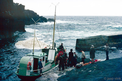 Landing at Mykines - Aankomst op Mykines