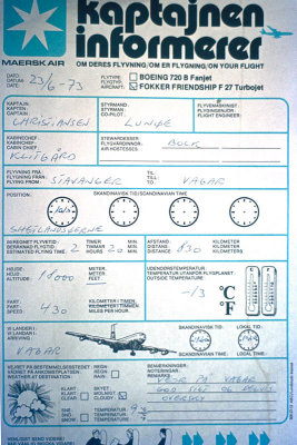 Flight information - Vlucht informatie