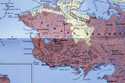 Map of Seward Peninsula - Kaart van Seward Peninsula