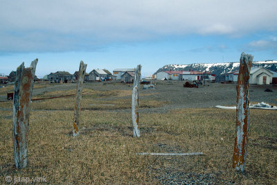 Whale bones used as poles