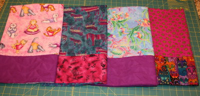 Pillowcases 9-12 (the one on the far right is flannel)