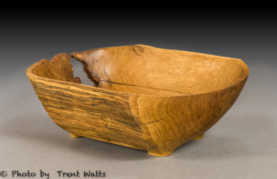Burr Oak log bowl.
