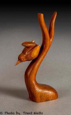 Nuthatch, carved from Australian Red Cedar.