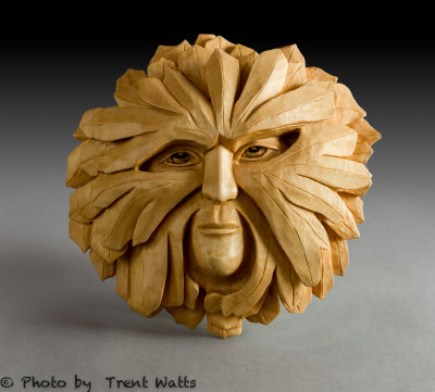 Carved, 'Green Man'