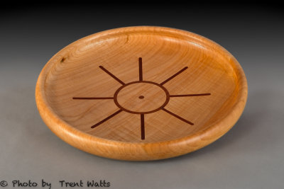 Maple bowl with Bloodwood Inlay