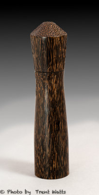 Pepper grinder made from Black Palm wood.
