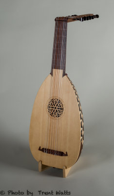 Front view of 16th Century LUTE of ILLUSIONS.