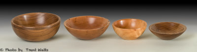 A gouping of small bowls.