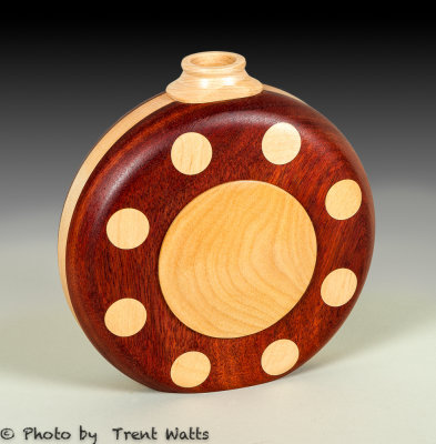 Canteen Vase made from Maple and Bloodwood.